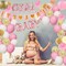 Party Pink Baby Shower Decorations for Girl with Its a Girl Banner, Baby Girl Letter Pink Gold Confetti Balloons Paper Pom Poms